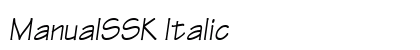 ManualSSK Italic preview