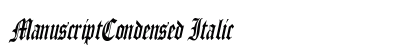 ManuscriptCondensed Italic preview
