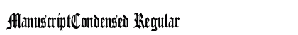 ManuscriptCondensed Regular Preview