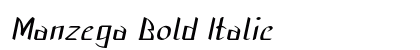 Manzega Bold Italic Preview