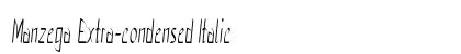 Manzega Extra-condensed Italic Preview