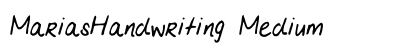 MariasHandwriting Medium preview