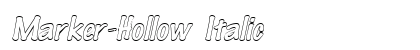 Marker-Hollow Italic Preview