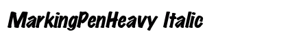 MarkingPenHeavy Italic Preview