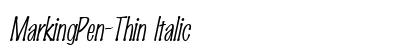 MarkingPen-Thin Italic Preview