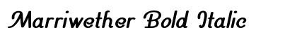 Marriwether Bold Italic Preview