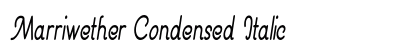 Marriwether Condensed Italic Preview