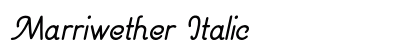 Marriwether Italic Preview