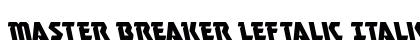 Master Breaker Leftalic Italic preview