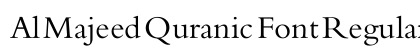 Al Majeed Quranic Font Regular preview