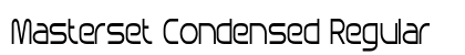 Masterset Condensed Regular Preview