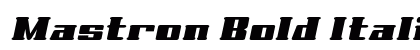 Mastron Bold Italic Preview