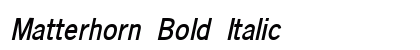 Matterhorn Bold Italic Preview