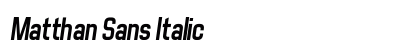 Matthan Sans Italic preview
