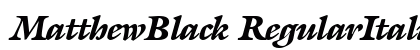 MatthewBlack RegularItalic Preview
