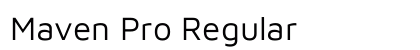 Maven Pro Regular Preview