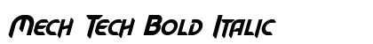 Mech Tech Bold Italic Preview