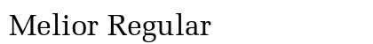 Melior Regular preview