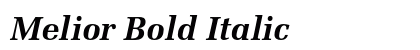 Melior Bold Italic Preview