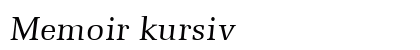 Memoir kursiv Preview