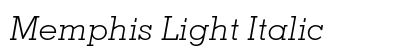 Memphis Light Italic Preview