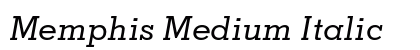 Memphis Medium Italic Preview