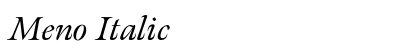 Meno Italic Preview