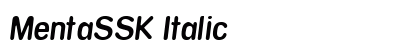 MentaSSK Italic Preview