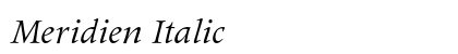 Meridien Italic preview
