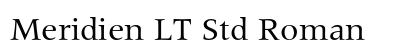 Meridien LT Std Roman Preview