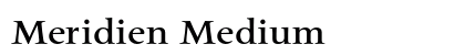 Meridien Medium preview