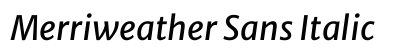 Merriweather Sans Italic preview