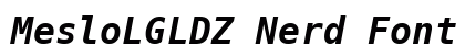 MesloLGLDZ Nerd Font Mono Bold Italic Preview