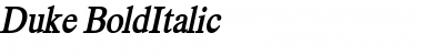 Duke BoldItalic Font