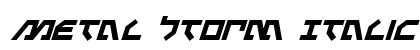 Metal Storm Italic Italic preview
