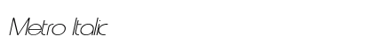 Metro Italic preview
