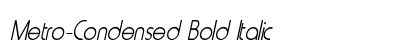 Metro-Condensed Bold Italic Preview