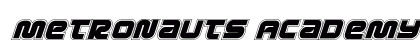 Metronauts Academy Italic Italic preview