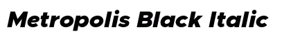 Metropolis Black Italic Preview
