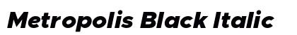 Metropolis Black Italic Preview