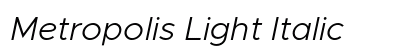 Metropolis Light Italic Preview
