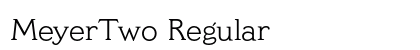 MeyerTwo Regular Preview