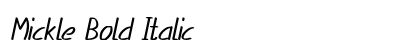 Mickle Bold Italic Preview