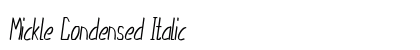 Mickle Condensed Italic Preview