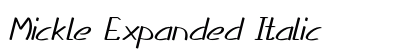 Mickle Expanded Italic Preview