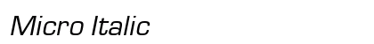 Micro Italic Preview