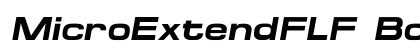 MicroExtendFLF Bold Italic Preview
