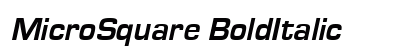 MicroSquare BoldItalic Preview