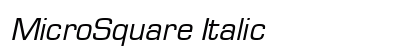 MicroSquare Italic Preview
