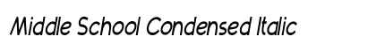 Middle School Condensed Italic Preview